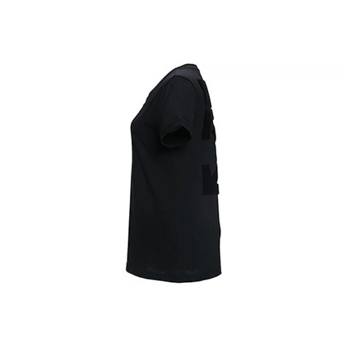 Off-White Round Neck Pullover Short Sleeve Black