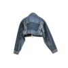 Off-White Short Zipper Jean Jacket Blue