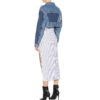 Off-White Short Zipper Jean Jacket Blue