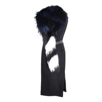 Off-White Sleeveless Large Slim Fit Version Black