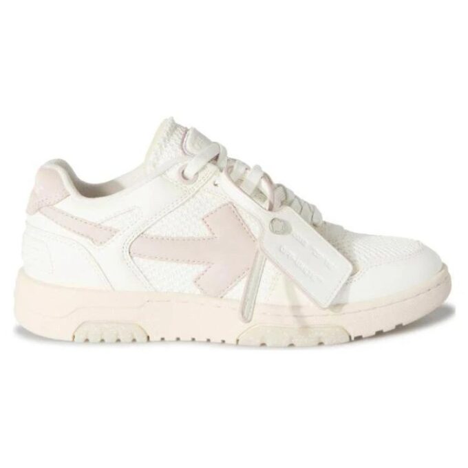 Off-White Slim Out Of Office Leather Sneakers “White Pink”