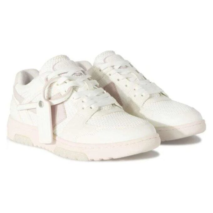 Off-White Slim Out Of Office Leather Sneakers “White Pink”