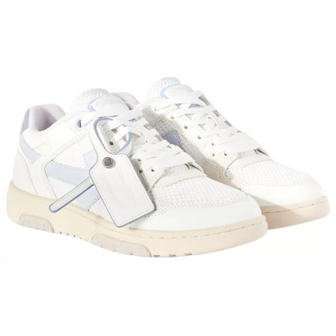 Off-White Slim Out Of Office Leather Sneakers “White Purple”