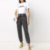 Off-White Slogan Alphabet Printing Short Sleeve Slim Fit Version White