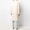 Off-White Solid Color Coat Loose Fit Creamy White