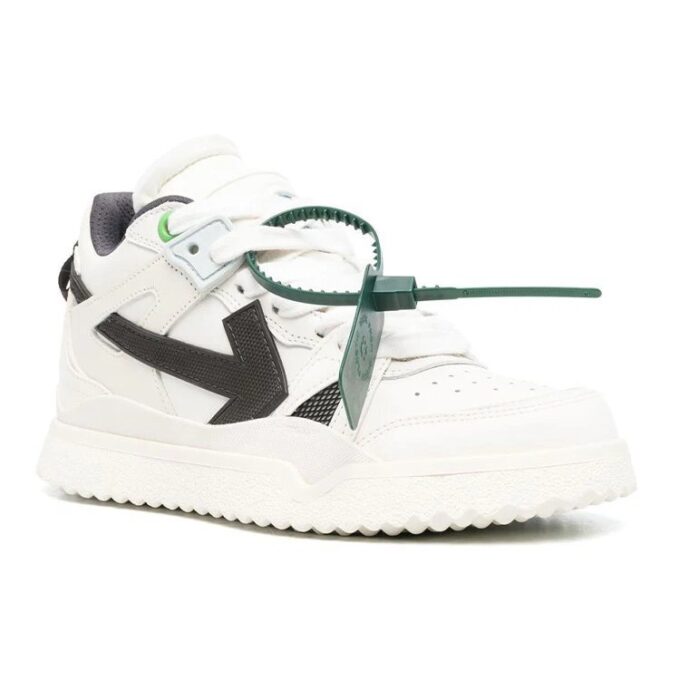 Off-White Sponge Mid-Top Sneaker “White Black”