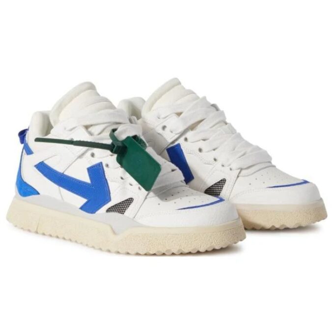 Off-White Sponge Mid-Top Sneakers “White Blue”