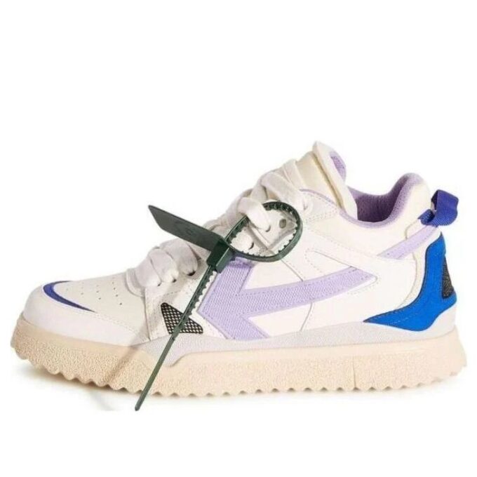 Off-White Sponge Mid-Top Sneakers “White Blue Purple”