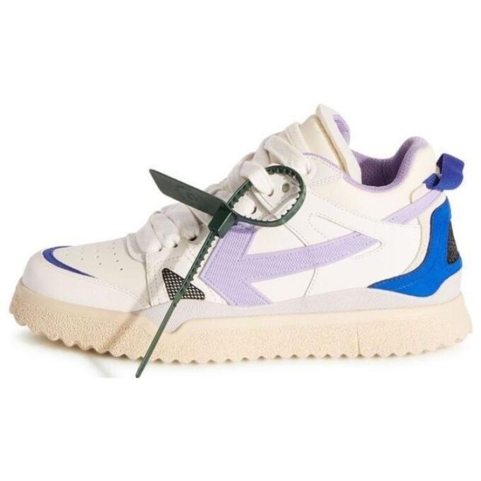 Off-White Sponge Mid-Top Sneakers “White Blue Purple”
