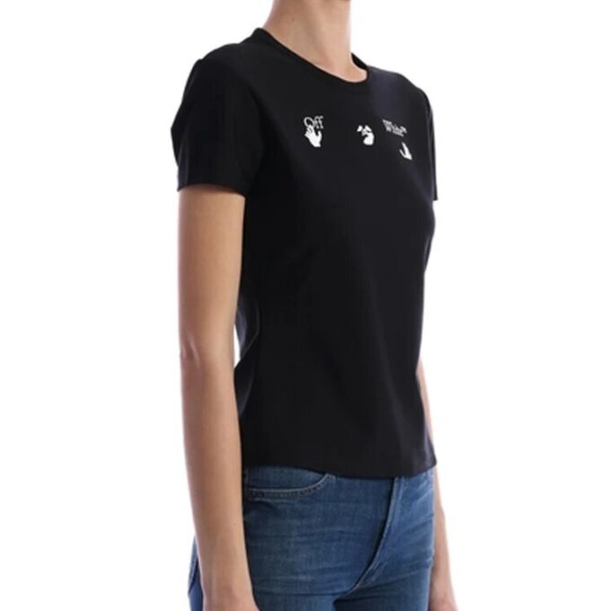 Off-White SS20 Exclusive logo Applique Close-fitting Short-sleeve Tee Black