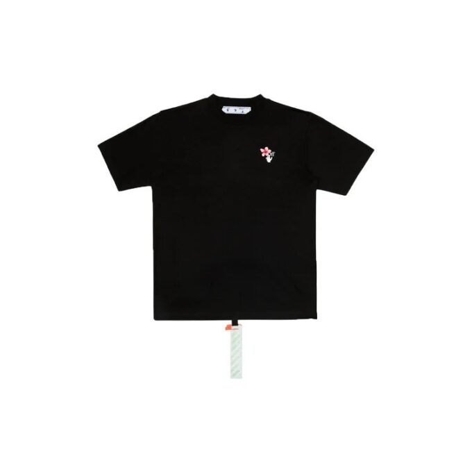 Off-White SS20 Lunar New Year “Year Of The Rat Good Luck” Peach Blossom Round Neck Short Sleeve