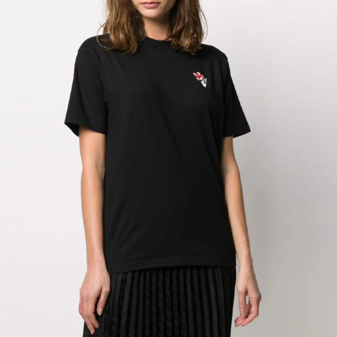Off-White SS20 Lunar New Year “Year Of The Rat Good Luck” Peach Blossom Round Neck Short Sleeve