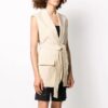 Off-White SS20 Sleeveless Single-breasted Blazer Jacket Buff White