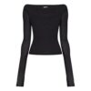 Off-White SS20 Slogan Applique Long-sleeve Shirt Black