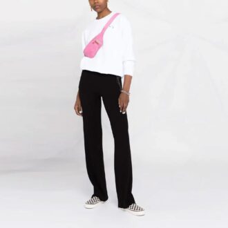 Off-White SS21 Arrow Logo Flowers Printing Round Neck White Hoodie