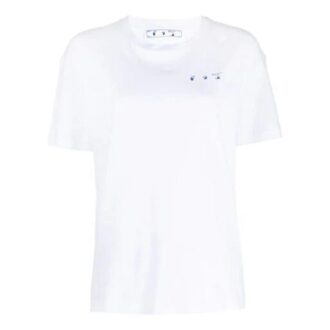 Off-White SS21 Floral Printing Short Sleeve Slim Fit Version White