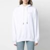 Off-White SS21 Flower Arrows Logo Embroidered Hoodie Loose Fit White