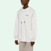 Off-White SS21 Logo Embroidered Arrow Hoodie Loose Fit White
