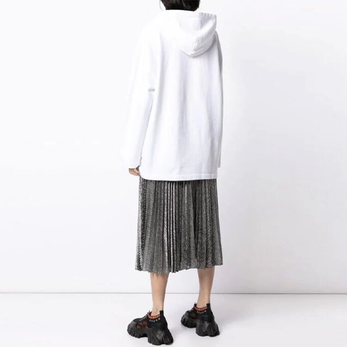 Off-White SS21 Logo Pullover Hoodie White