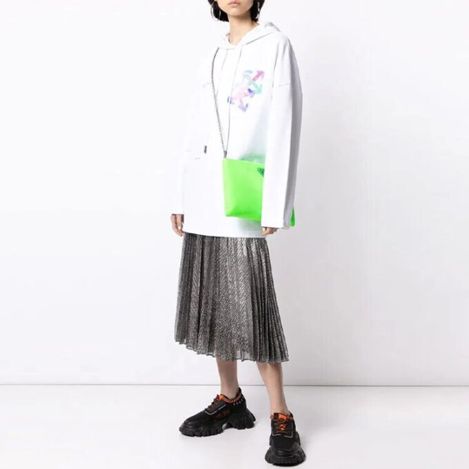 Off-White SS21 Logo Pullover Hoodie White