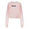 Off-White SS21 Logo Round Neck Hoodless Hoodie Pink