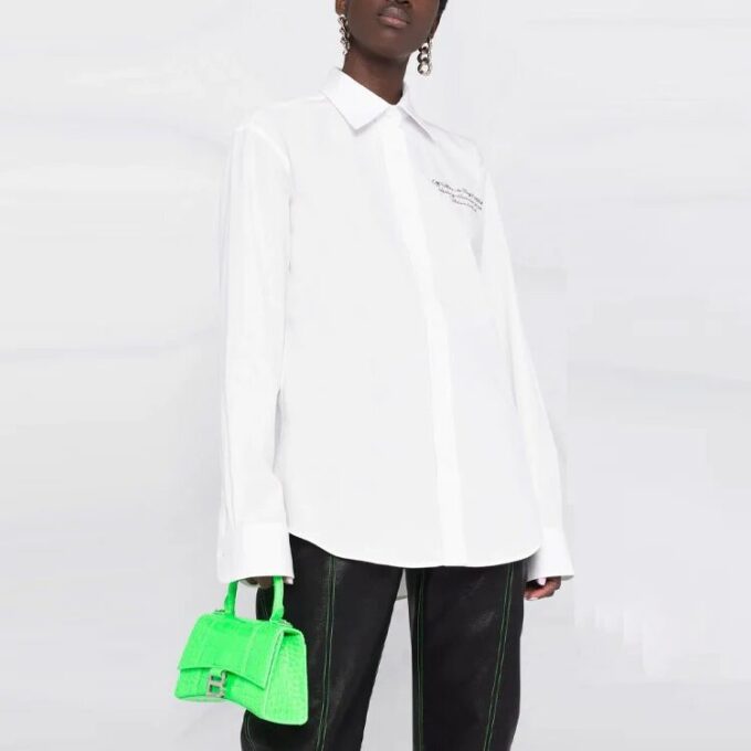 Off-White SS21 Long-Sleeved Shirt White