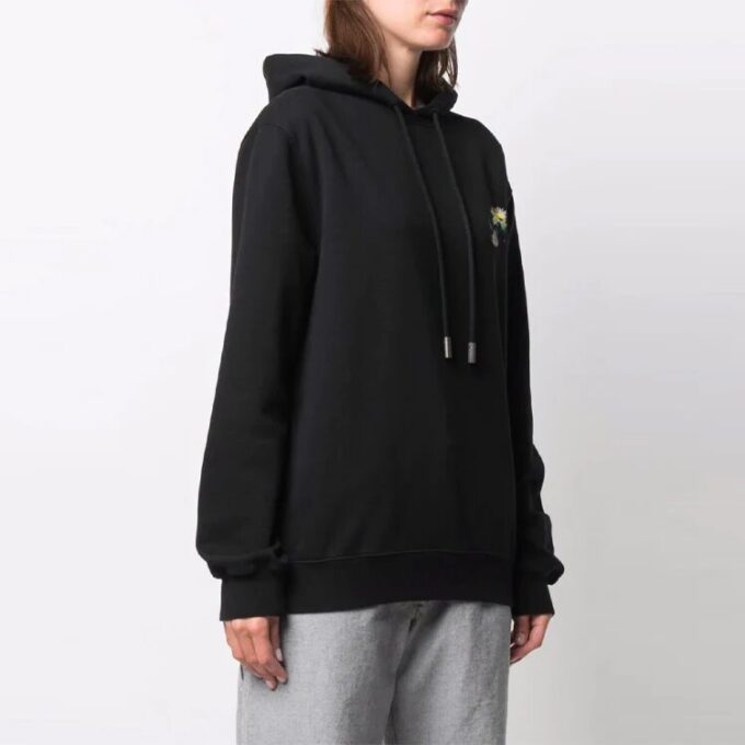 Off-White SS21 Pattern Printing Loose Hoodie Black