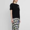 Off-White SS21 Plant Flower Plaid Round Neck Short Sleeve Slim Fit Black T-Shirt