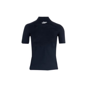 Off-White SS21 Printing Logo Tops Short Sleeve Slim Fit Version Black
