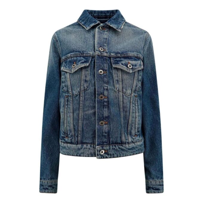 Off-White Strap Detail Denim Jacket “Blue”