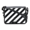 Off-White Stripe Binder-Clip Shoulder Bag Black / White / Yellow