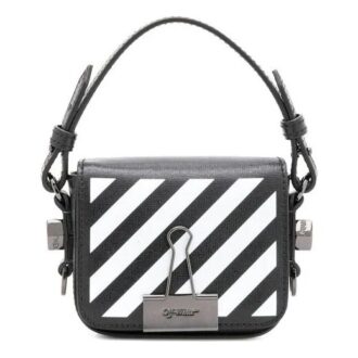 Off-White Stripe Mini shoulder bag Black/White