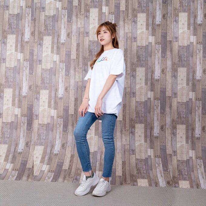 Off-White Tomboy Rainbow Logo Printing Short Sleeve Slim Fit White T-Shirt