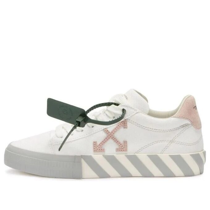 Off-White Vulc Low Canvas Sneaker “White Pink Grey”