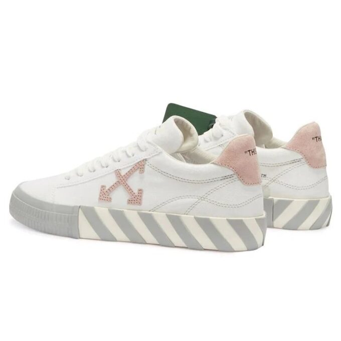 Off-White Vulc Low Canvas Sneaker “White Pink Grey”