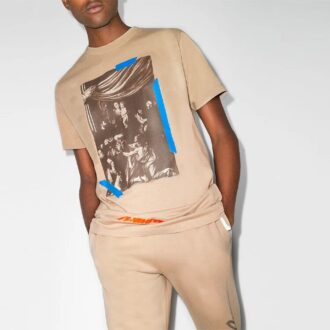 Off-White X Browns 50 Caravaggio T-shirt “Khaki Brown” Off-White X Browns 50 Caravaggio T-shirt “Khaki Brown”