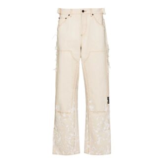 Off-White x Browns 50 Carpenter Mens Retro Loose Causal White Trousers