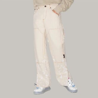 Off-White x Browns 50 Carpenter Mens Retro Loose Causal White Trousers