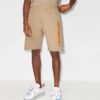 Off-White x Browns 50 Crossover Embroidered Logo Loose Sports Shorts Ordinary Version Khaki