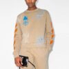 Off-White x Browns 50 Crossover SS21 Micro Mark Round Neck Ordinary Version Khaki