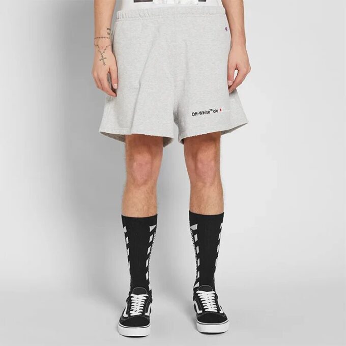 Off-White x Champion Mens Light Grey
