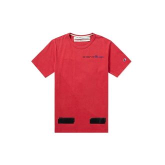 Off-White x Champion MENS Virgil Abloh Champion Tee Red Off-White x Champion MENS Virgil Abloh Champion Tee Red