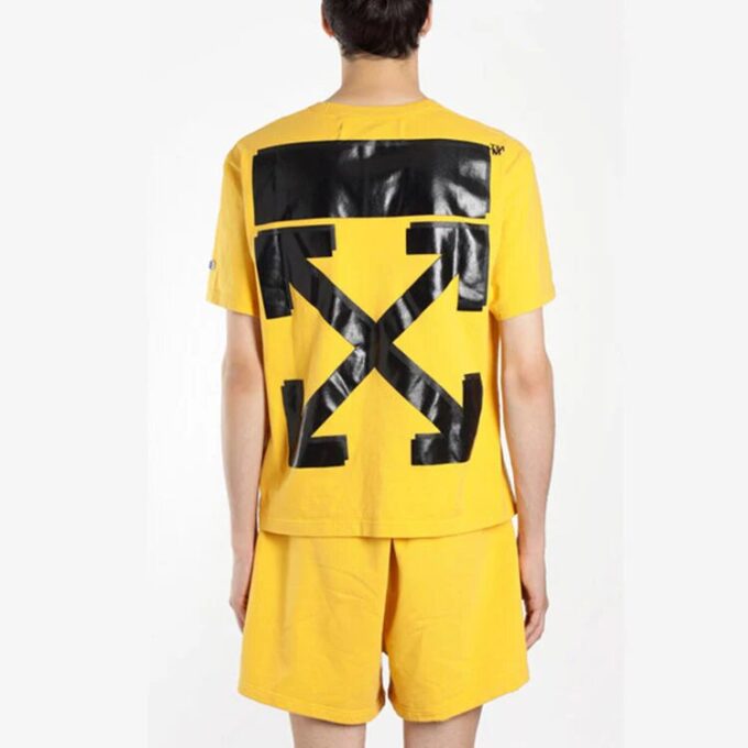 Off-White x Champion MENS Virgil Abloh Champion Tee Yellow
