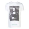 Off-White x MCA Crossover Mona Lisa Printing Round Neck Pullover Short Sleeve Slim Fit Version White