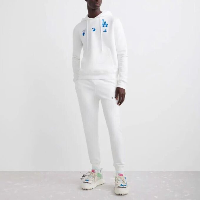 Off-White x MLB x New Era Tripartite Crossover Hoodie “White”
