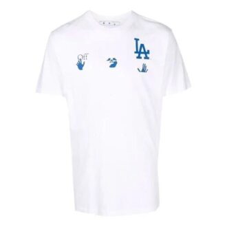 Off-White x New Era x MLB Crossover SS22 LA Dodgers Logo Printing Short Sleeve Ordinary Version White Off-White x New Era x MLB Crossover SS22 LA Dodgers Logo Printing Short Sleeve Ordinary Version White