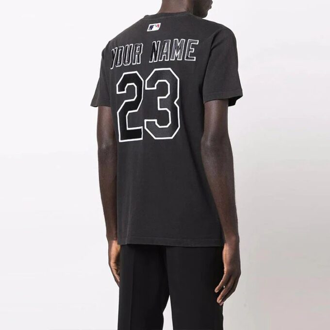 Off-White x New Era x MLB Crossover SS22 Logo Printing Short Sleeve Ordinary Version Black