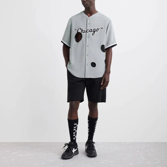 Off-White x New Era x MLB Miami Marlins Shirt “Light Grey Black”