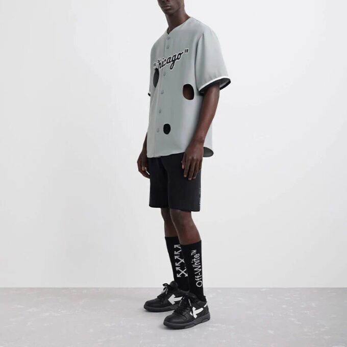Off-White x New Era x MLB Miami Marlins Shirt “Light Grey Black”