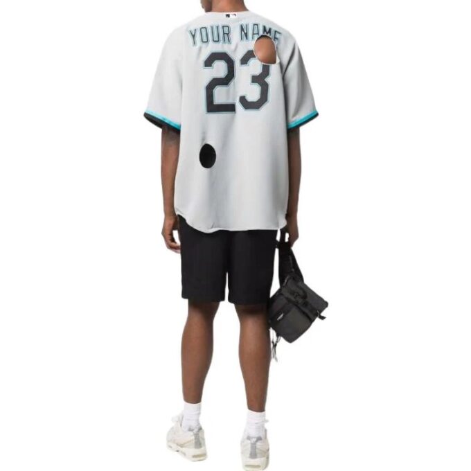 Off-White x New Era x MLB Miami Marlins Shirt “White Blue Black”